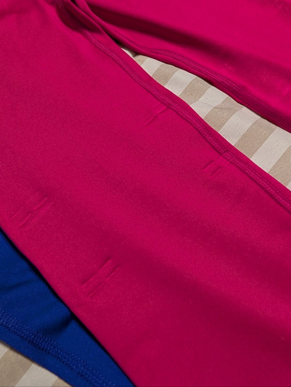 2 Pair Stretchy Flared Leggings - Violet & Pink - Picture 2 of 3